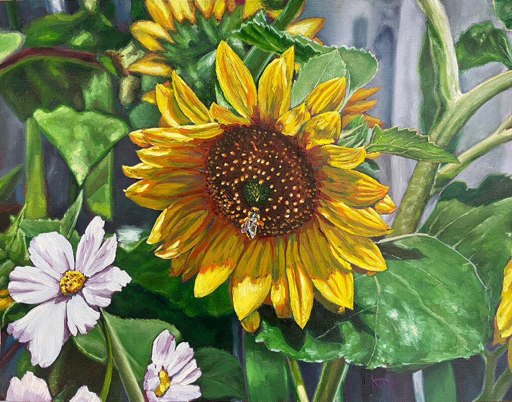 Gallery 1 - Sunflower oil on canvas painting by Katie Peña Art
